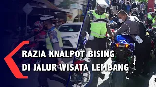 Razia Knalpot Bising di Jalur Wisata Lembang