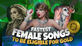 Fastest Female Songs To Be Eligible For Gold In The US | Hollywood Time | Taylor Swift, Katy Perry..