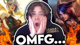 League of Legends Reactions - First Time Watching Cinematics and Music Videos! - Part 1