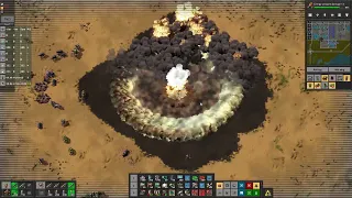 What happens when you mix Cluster Artillery and Nukes? Chaos. - Factorio