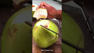 Green coconut cutting skill #shorts #asmr #streetfood #coconut #viral