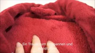 Kuschelweicher Bademantel in bordeauxrot - unglaublich soft