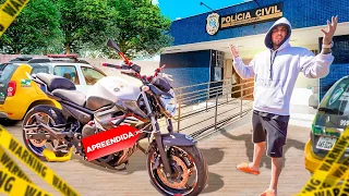 FUI BUSCAR MINHA XJ6 APRENDIDA  PELA POLÍCIA 👮‍♀️ !! 😢