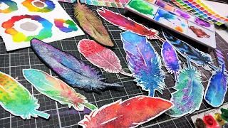 Let's Paint Whimsical Feathers for Fun! LIVE 2pm ET 12/1/2021