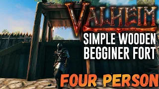 Valheim - Simple wooden only fort build for beginners *1-4 PLAYERS*