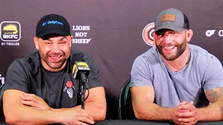 EDDIE ALVAREZ AND CHAD MENDES TALK WINNING FIGHT OF THE NIGHT AT BKFC 41