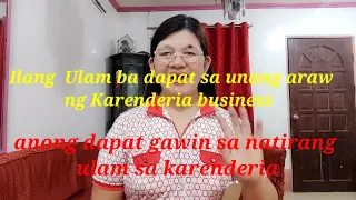 Unang araw sa pagbukas ng Karenderia ilang putahe ba dapat lutuin? # karenderia tips idea