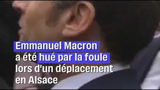 Emmanuel Macron hué par la foule en Alsace #shorts