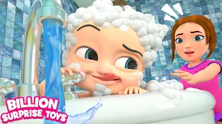 Bath Toys and the Bubbles - BillionSurpriseToys Nursery Rhymes, Kids Songs