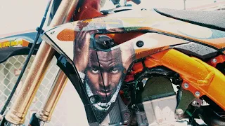 Young Dolph camo wrap dirt bike