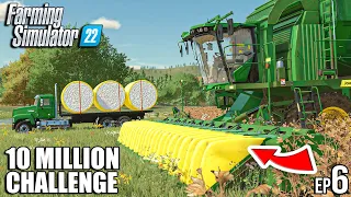 I MADE 260.000$ FROM THE COTTON HARVEST | 10 MILLION Challenge | Farming Simulator 22 #6