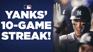 YANKS ARE HOT!! Yankees have ripped off a 10-game win streak, sit atop AL East!