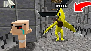 ¡BEBE NOOB ESCAPA DE LA PRISION DE YELLOW! | ESCAPA DE LA CARCEL RAINBOW FRIENDS 2 EN MINECRAFT