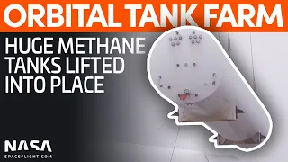 Five Huge New Methane Tanks Lifted Into Place at the Orbital Tank Farm | SpaceX Boca Chica