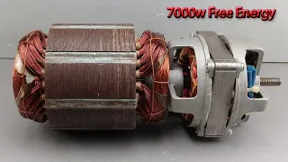 Get Free 220V 7000W Electricity Energy From Water Pump Motor Use 220V Fan Motor