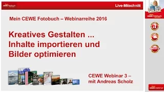 CEWE FOTOBUCH Webinar Teil 3 Kreatives Gestalten 2016