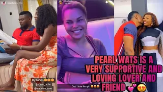 CUTE 💕 Pearl Wats supports her man,Maurice Sam,and Friends,Sonia Uche & Sarian Martin on set 😍