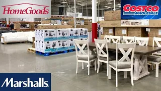 HOMEGOODS MARSHALLS COSTCO FURNITURE SOFAS ARMCHAIRS TABLES SHOP WITH ME SHOPPING STORE WALK THROUGH