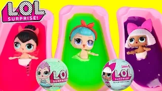 HUGE Slime Bath Fun with LOL Surprise Dolls - TONS of SLIME!