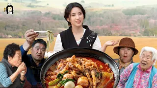 Her First Malatang Spicy Hot Pot in 92 Years! What is Her Reaction?! | Country Kitchen Dream |Soyeon