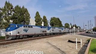 6/16/21 Amtrak's Super Southwest Chief #3 13/14 coming in 10 hrs. late through Santa Fe Springs, CA