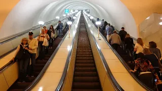 ST. PETERSBURG RUSSIA - The Metro Subway Ride