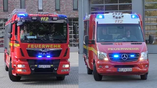 Einsatzfahrten HLF & KLAF der Berufsfeuerwehr Krefeld Hauptfeuer- und Rettungswache FW 1