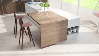 EDGE Sliding Kitchen Worktop / Breakfast Bar | BOX15