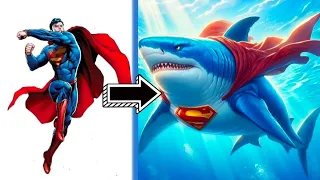 AVENGERS but BIG SHARK 🦈 VENGERS All Characters(Marvel & DC)💥 SUPER HERO 2024