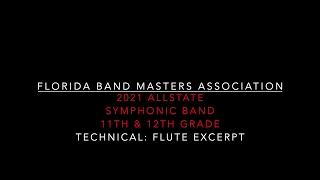 2021 FBA All-STATE 11TH &12TH GRADE FLUTE EXCERPT