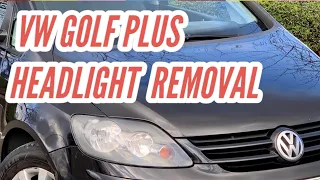 VW Golf plus quick Headlight Removal