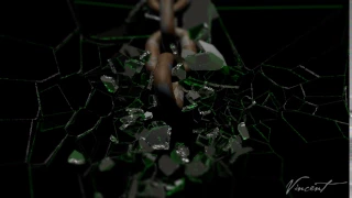 Chain shattering Glass c4d