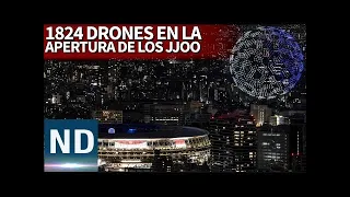 comenzaron los juegos olimpicos 2021 - INCREIBLE show de drones