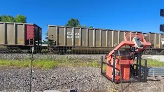 Railfanning Brookfield Sub BNSF Coal Train pull 152 cars in Callao MO 7/18/22 2 DPU Alright SD70ACE