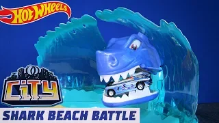 Hot Wheels Shark Beach Battle Hot Wheels City Playset #hotwheelscity NEW FOR 2018