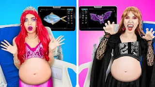 Pregnant Mermaid VS Pregnant Vampire || Crazy Pregnancy Situations by BamBamBoom!