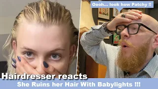 She Ruins Her Hair with Bleach AND Foils - Hairdresser reacts to Hair Fails #hair #beauty