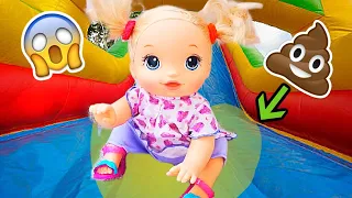 Baby Alive Juliet Has Accident In Bouncy Castle Potty Training Video 🚽