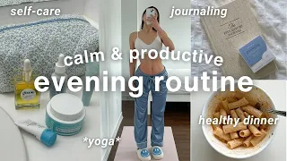 SELF CARE NIGHT ROUTINE *realistic & relaxing* yoga, skincare, journaling 🌙