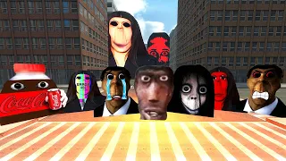 Angry Munci Multiverse, Momo, Goofy Ahh Family, Rosalia Bizcochito Nextbot and Obunga Family in Gmod