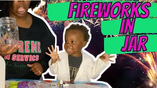 Learn How To Make Fireworks In A Jar With Oil, Water, and Food Coloring