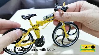 Mini Bicycle - 1:10 Alloy Diecast Metal Folding Bike Model Cycling Toys For Kids Ali Express Amazon