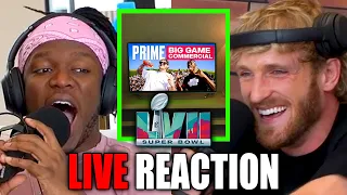 KSI & Logan Paul's LIVE REACTION To PRIME's Commercial!