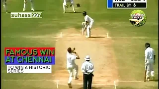 India vs Australia 2001 @ Chennai - INDIA's HISTORIC WIN! Border Gavaskar series!