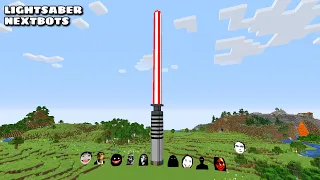 SURVIVAL LIGHTSABER HOUSE WITH 100 NEXTBOTS in Minecraft - Gameplay - Coffin Meme