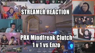 Streamer Reaction PRX mindfreak Clutch 1 v 1 vs Enzo