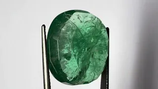 Ethiopian emerald faceted stone