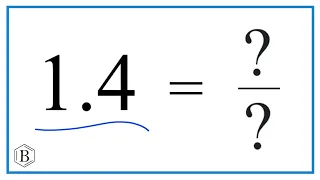 1.4  as a Fraction   (simplified form)