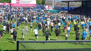 Pitch Invasion Stockport County Vs Salford City Winning Goal for Wembley 2023