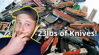 HUGE Mystery Box of TSA Confiscated Knives - What I Found!